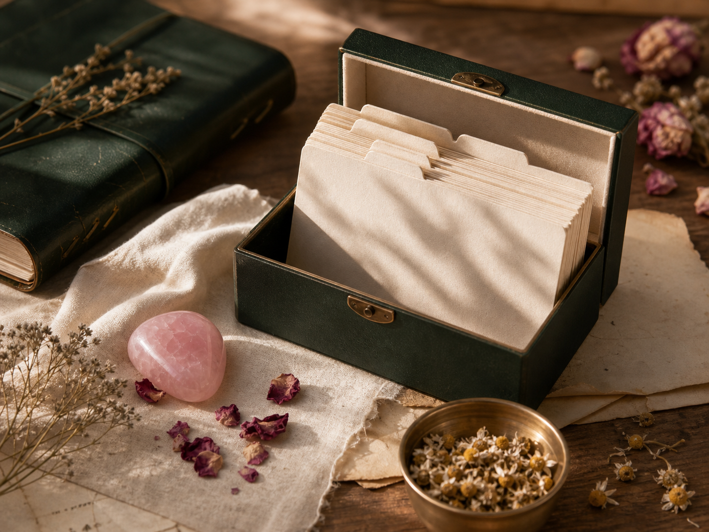 Crystalis crystal and herb pairing recipe box