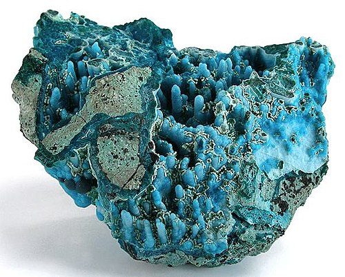 Chrysocolla In Quartz crystal