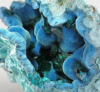 Shattuckite With Chrysocolla crystal